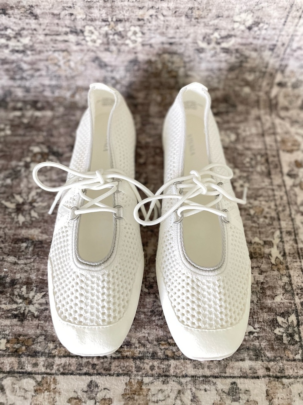 Vivaia Cecily White Mesh Ballet Sneaker Sneakerina Size 10.5 - Picture 2 of 14